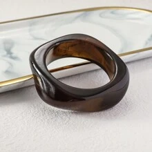 1pc Marble Pattern Asymmetrical Shaped Resin Bracelet - Bracelet - View 4