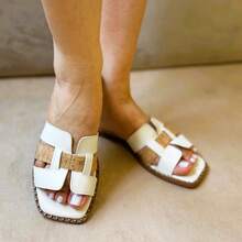 Women's Flat Sandals - trắng - Xem 1