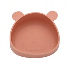1 pezzo Ciotola in silicone per bambini, anti-caduta, sicura per microonde, stoviglie per l addestramento all'alimentazione autonoma