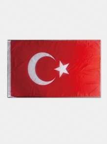 1pc Turkey National Flag, Size 4 - 90*150cm - Red and White - View 1