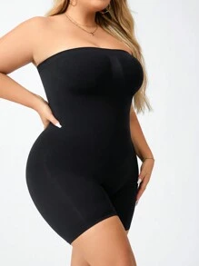 女士加大码塑身连体衣 收腹无肩带连体衣