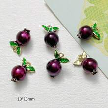 5/Pcs Random Mixed Color Alloy 3D Fruit Pendant DIY For Earrings, Bracelets, Keychains, Bag Charms, Pendant Accessories - Multicolor - View 27