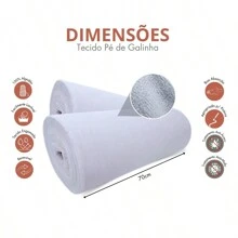 Bleached Chicken Foot Dishcloth Fabric 10 Meters - trắng - Xem 8