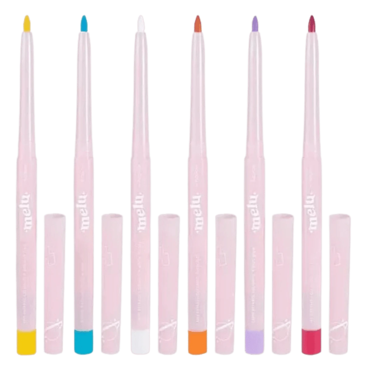 Kit 6 Melu Ruby Rose Retractable Colored Eyeliner Pencils - Trong sáng - Xem 1