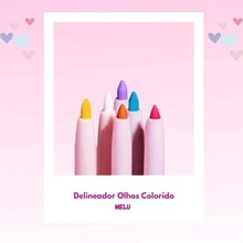 Kit 6 Melu Ruby Rose Retractable Colored Eyeliner Pencils - Trong sáng - Xem 4