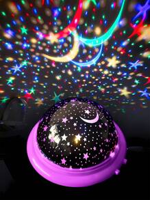 1 件 LED 星空 UFO 夜灯、睡眠投影仪灯、7 色氛围灯投影仪，适用于家居装饰、客厅、节日装饰、墙壁装饰、露营、生日派对 - 彩色 - 查看 9