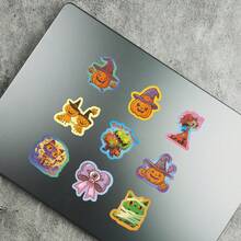 Dekoracja na Halloween 50 sztuk Halloween Zabawa Graffiti Naklejki na Imprezę Do Dekorowania Komputera Biurko Kask Deskorolka Gitara Butelka Walizka Notatnik Księga Mogą Być Naklejki DIY Naklejki Samoprzylepne