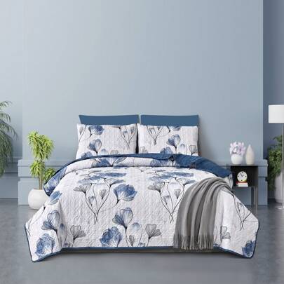 3pcs C21 Printed Bedding Set, 1 Duvet Cover & 2 Pillowcases, Skin-Friendly & Breathable, Soft & Comfortable (1*Duvet Cover + 2*Pillowcases, No Comforter & Pillow Insert)