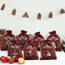 12 Stück Weihnachtsdekoration, Weihnachtsstrümpfe, Weihnachtsgeschenke, Verpackungstüten, Weihnachtsmann, Schneemann und Rentier Aufbewahrungstüten, Weihnachtsparty Geschenktüten - Verpackung und Aufbewahrung Weihnachtsdekoration, Weihnachtspyjamas, Weihnachtsgeschenke, Weihnachtsdekoration