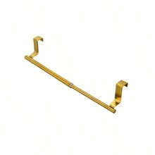 Keidason 1 件双层不锈钢毛巾杆悬挂式可调节长度毛巾架浴室柜门挂式毛巾架洗碗布收纳架悬挂式毛巾杆不锈钢门后毛巾收纳架免打孔毛巾挂