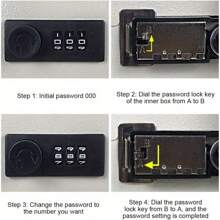 Key Wall Mounted Key Cabinet With Combination Lock Outdoor KeyCabinet Lockbox For Home Office Storage For Up To 20 Keys (Black) - Black - View 6
