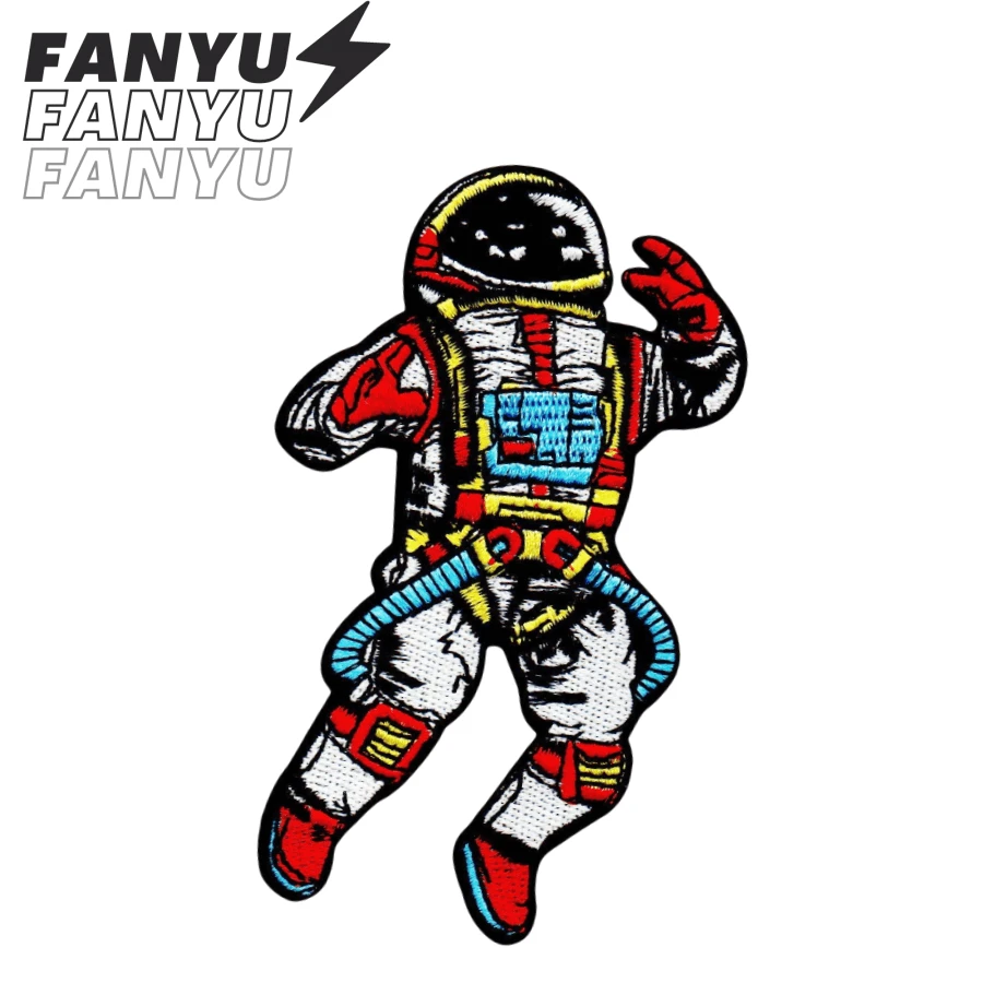 太空人失落的宇航員貼布刺繡貼紙裝飾物 個性化DIY縫製手工貼布徽章，適用於服裝、鞋子、帽子、包裝、修補和拼接熱熔膠熨斗貼花。 - 彩色 - 查看 1