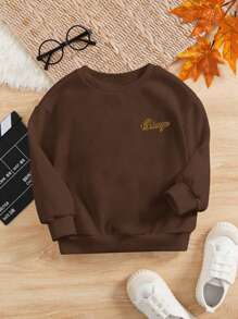 Sudadera informal de cuello redondo con estampado deportivo Chicago 23 para niño joven