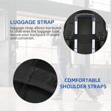 17.3" Men Women Laptop Backpack 40L Large Waterproof Rucksack Travel School Bag - Black - View 3