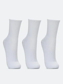 Kit 6 Pairs Of Lupo Style Men's Long Ankle Socks 36-44 - trắng - Xem 2