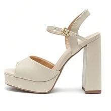 Women's Klode Platform Sandal Thick High Heel Beige Casual Comfortable - Màu be - Xem 2