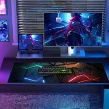 FoBianJie Cool Geometric Stripes Keyboard Mouse Pad Desk Mat, 3D Gaming Mouse Pad For Living Room And Bedroom, Home Decor For Gamers, Gift Mouse Pad With Non-Slip Rubber Base Back To School