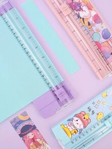 Máy cắt giấy mini Macaron màu A5 Máy cắt nhật ký thủ công Kéo cắt giấy DIY cho học sinh - Nhiều màu - Xem 8