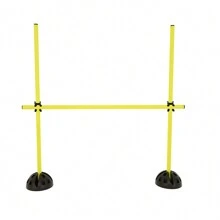 Froadp Jump Bar Set, Training Bars For Fitness, Jumping Power, Dribbling And Agility (15 Bars - 100cm, 10 X Bases, 10 Clips) - Yellow - View 4