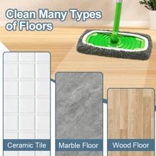 3pcs Swiffer Sweeper Flat Mop Refill Pads, Super Microfiber Mop Replacement Heads - Green - View 4