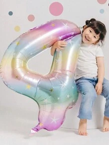 1 pieza Globo con diseño de número para decoración de fiesta
