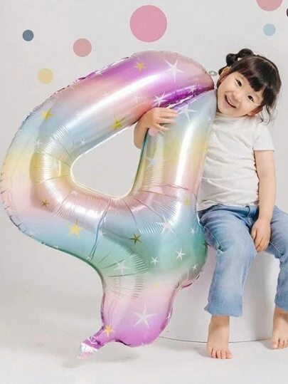 1 个数字设计气球，用于派对装饰，