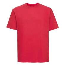 Camiseta clásica de algodón cardado para hombres Russell (rojo brillante) - Rojo - Ver 1