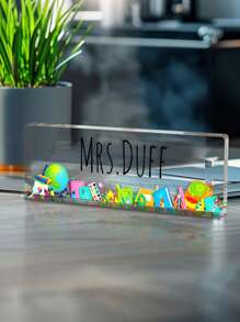 1 tấm bảng tên để bàn bằng acrylic tùy chỉnh, tên có thể thay đổi, trang trí văn phòng, thẻ tên cá nhân hóa, bảng tên, có thể dùng làm quà tặng tựu trường, bảng tên để bàn. - Kiểu 2 - Xem 5