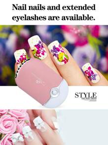 1个USB充电便携式迷你睫毛风扇，无叶手持式睫毛烘干机，迷你手持式风扇空调吹风机，适用于睫毛嫁接/美甲，速干凝胶/胶水美甲睫毛嫁接套装，室内/户外旅行/居家/办公（粉色） - 粉色 - 查看 7