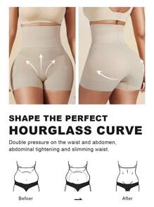 1pc Women High Waist Firm Control Body Shaper Tummy Shaper Butt Lifter, Leg Slimmer Briefs