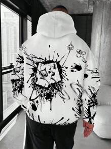 3D Poker A Print Men's Fashion Long Sleeve Casual Sports Hoodie Sweatshirt, Suitable For Autumn And Spring Outdoor Sports