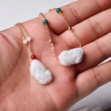 1set Natural Grade A  Jade Pixiu Bracelet And Pendant - Natural a Grade Jadeite - View 2