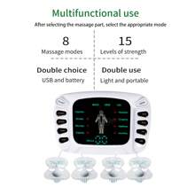 Digital Dual Channel TENS EMS Unit 15 Intensities Muscle Stimulator For Fatigue Relief TENS Machine Massager With 10pcs Replacement Electrode Pads