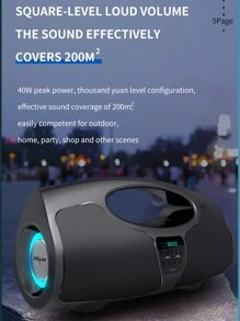 ZEALOT ZEALOT P1 40W Portable Karaoke Wireless Speaker With 7200mAh Battery And Long Battery Life Supports TF Card/U Disk/AUX Playback, Professional Karaoke Speaker, Suitable For Family KTV And Outdoor Parties