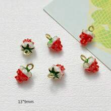 5/Pcs Random Mixed Color Alloy 3D Fruit Pendant DIY For Earrings, Bracelets, Keychains, Bag Charms, Pendant Accessories - Multicolor - View 17