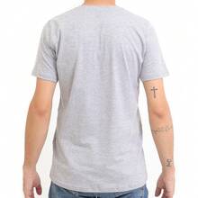 Men's T-Shirt 100% Cotton, Front And Back, Colorful Digital Print, High Resolution, Unisex, Round Neck. - Xám - Xem 3