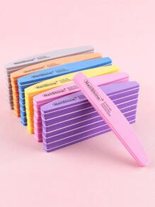 5pcs Double-Sided Nail Files With Flexible Foam Blocks And Half-Moon Shaped Buffing Blocks Manicure Tool Set - Multicolor - View 1