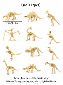 12 件 - 恐龙化石骨架、迷你恐龙雕像、恐龙骨骼、塑料恐龙模型骨骼、科学挖掘套件、挖掘沙箱玩具、派对礼品、生日装饰、万圣节派对装饰用品、恐龙骨骼蛋糕装饰、派对礼品、圣诞节 - 彩色 - 查看 7