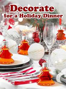 10pcs 50ml Deluxe Christmas Ball Ornament Set - Hanging Christmas Decoration, Party Beverage Container, Candy And Dried Fruit Storage - Perfect For Christmas Tree Decoration, Party, And Gift Giving, Halloween, Halloween Decoration