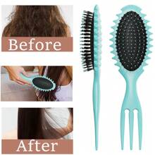 卷发梳，卷发梳 - 卷发梳定义 | 定义刷头发顺发卷发刷防滑握梳卷发刷男女适用 - 彩色 - 查看 2