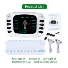 Digital Dual Channel TENS EMS Unit 15 Intensities Muscle Stimulator For Fatigue Relief TENS Machine Massager With 10pcs Replacement Electrode Pads