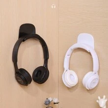 4 件装易于安装的免钻孔壁挂式耳机支架 - 防水塑料耳机收纳挂钩，非常适合卧室、浴室、办公室和宿舍收纳 - 彩色 - 查看 2