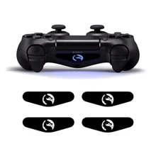 DATA FROG 4 pièces DATA FROG Autocollants LED noirs pour couvrir la barre lumineuse de la console de jeu PS 4. Sticker vinyle pour manette de PlayStation 4