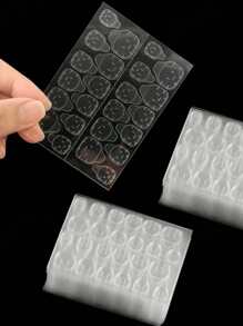 360片（15张）/600片（25张）/840片（35张）/1080片（45张）/1320片（55张）/1560片（65张）双面凝胶美甲贴纸，适用于按压式美甲贴，果冻双面美甲贴纸，粘性贴纸，美甲凝胶贴纸，美甲贴纸，DIY美甲贴纸