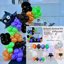 多色气球花环拱门套装、主题派对装饰、生日派对装饰、鬼屋派对装饰、周年纪念、单身派对装饰、室内外房间装饰 - 彩色 - 查看 8
