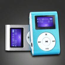 Reproductor de música MP3 con tarjeta de 128 MB de canciones, mini reproductor de música portátil con carcasa de metal para deportes y carreras - Azul - Ver 5