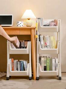 1 件 3/4/5 层家用多功能厨房收纳架带万向轮，独立式零食和玩具收纳架家居浴室装饰浴室收纳秋季装饰浴室配件家具 - 彩色 - 查看 7