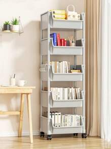 1 件 3/4/5 层家用多功能厨房收纳架带万向轮，独立式零食和玩具收纳架家居浴室装饰浴室收纳秋季装饰浴室配件家具 - 彩色 - 查看 6