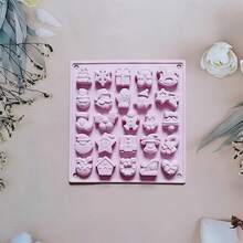 25连圣诞巧克力饼干硅胶模具糖果布丁甜品模具蛋糕烘焙用具圣诞装饰品圣诞装饰圣诞礼物圣诞派对用品 - 彩色 - 查看 5