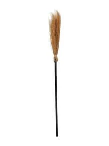 1Pc Halloween Skeleteen Witch Broomstick Costume Accessories - Realistic Wizard Flying Broom Stick Accessory For Costumes(Natural Miscanthus Flowers, It Is Normal To Have Slag, Please Do Not Buy If You Mind) - Multicolor - View 1